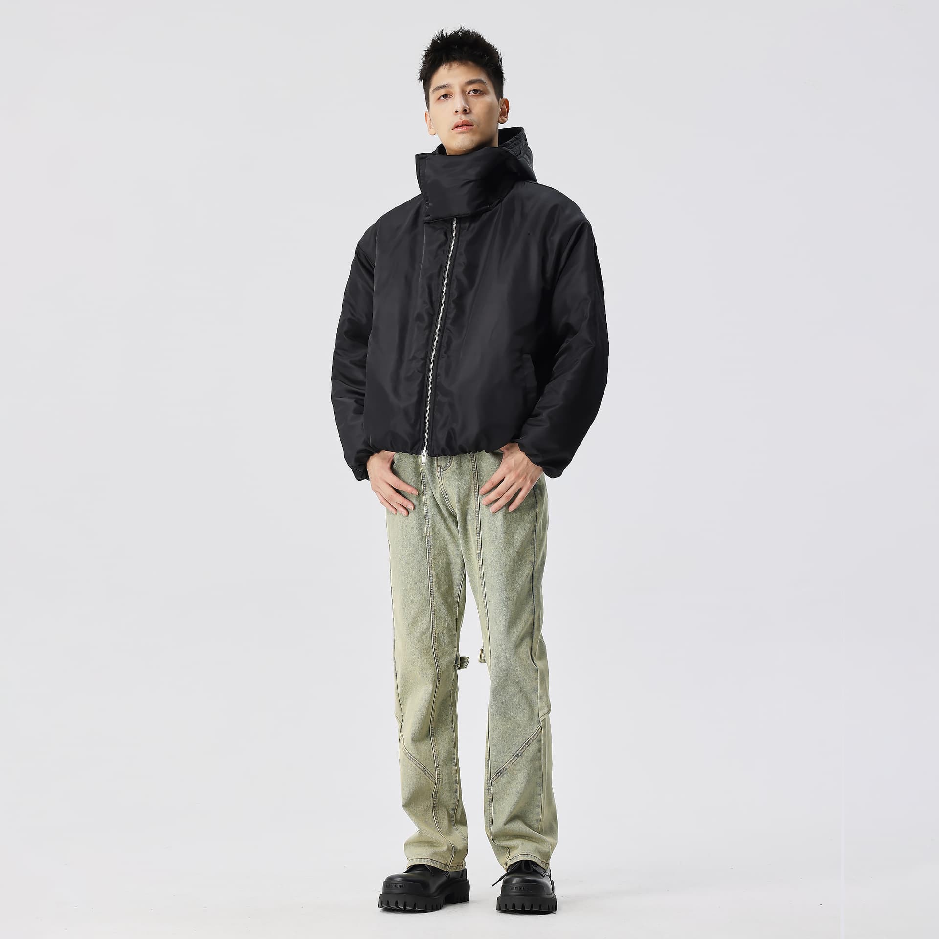 Зимняя куртка пуховик XINYINSU Outdoor Hooded Jacket Black - изображение 7