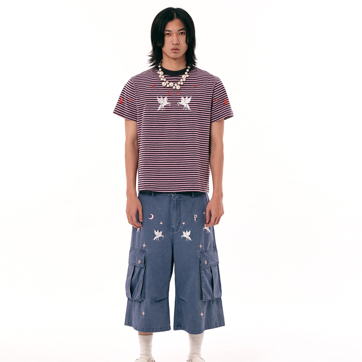 PASET Blue Men's Cargo Shorts PASET Синий Мужские Карго Шорты - изображение 3