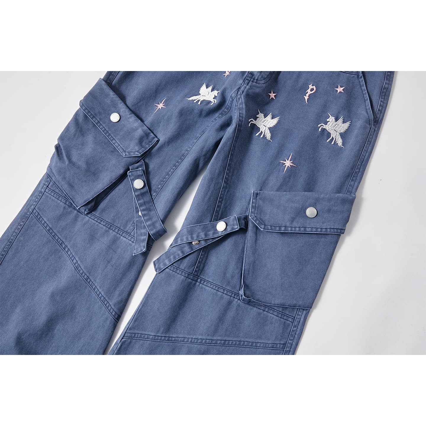 Штаны PASET Blue Unisex Cargo Pants PASET Синий Унисекс Карго Брюки - изображение 5