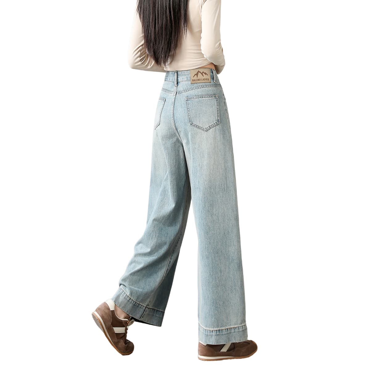 Джинсы BALENO Светло-синий (Wide Leg Pants) Женские Джинсы - изображение 2