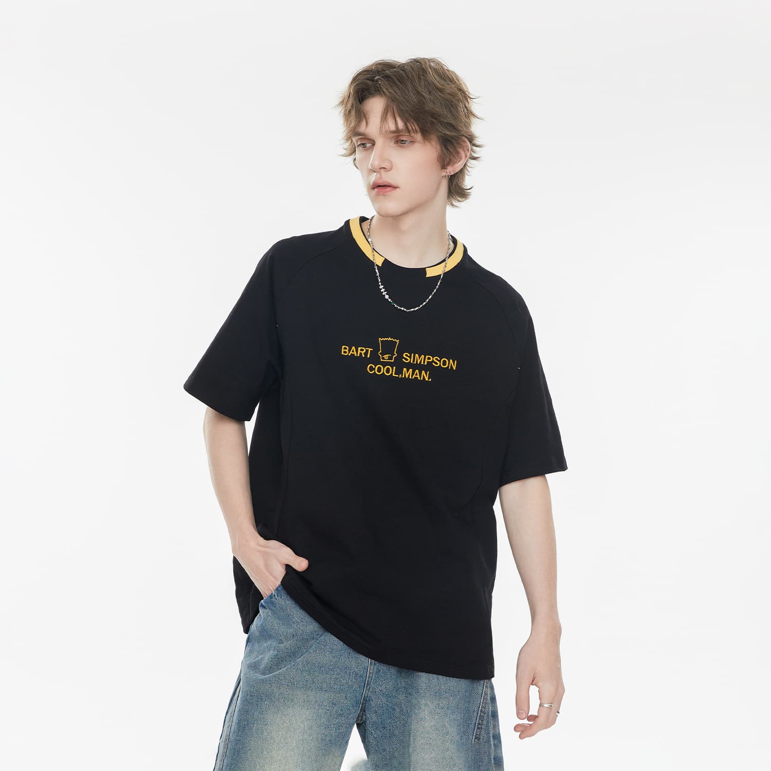 Футболка The Simpsons Retro Cartoon Embroidered T-Shirt - изображение 5