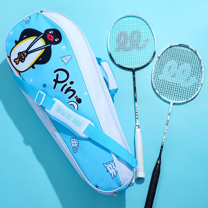 Спортивная сумка Wild Child Club X PINGU Коллаборация Полиэстеровая сумка для ракеток для бадминтона Спортивный зал Стандартная унисекс - изображение 6