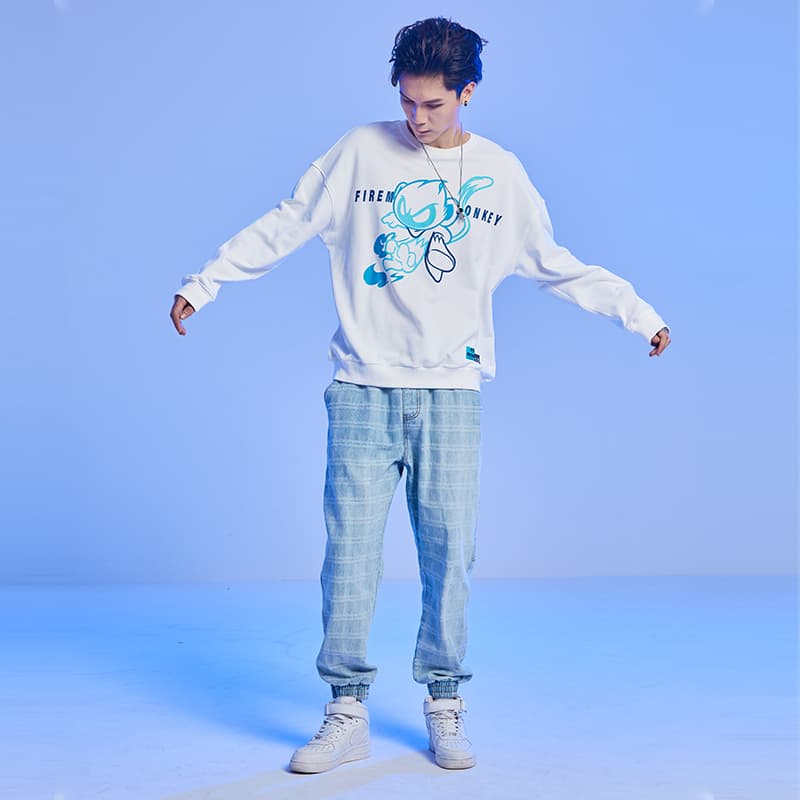 Кофта FireMonkey Cartoon Print Sweatshirt White - изображение 3