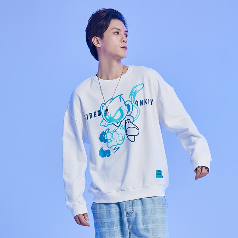 Кофта FireMonkey Cartoon Print Sweatshirt White - изображение 6