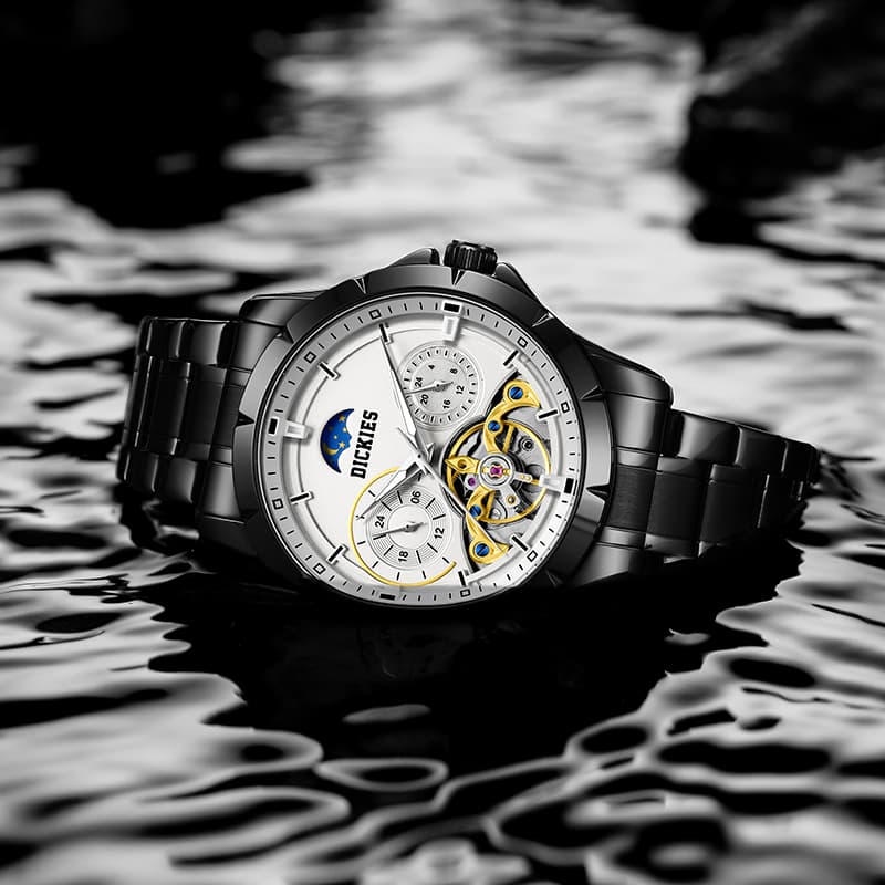 Механические часы Dickies DK Watch Mechanical Steel Strap White Dial - изображение 6