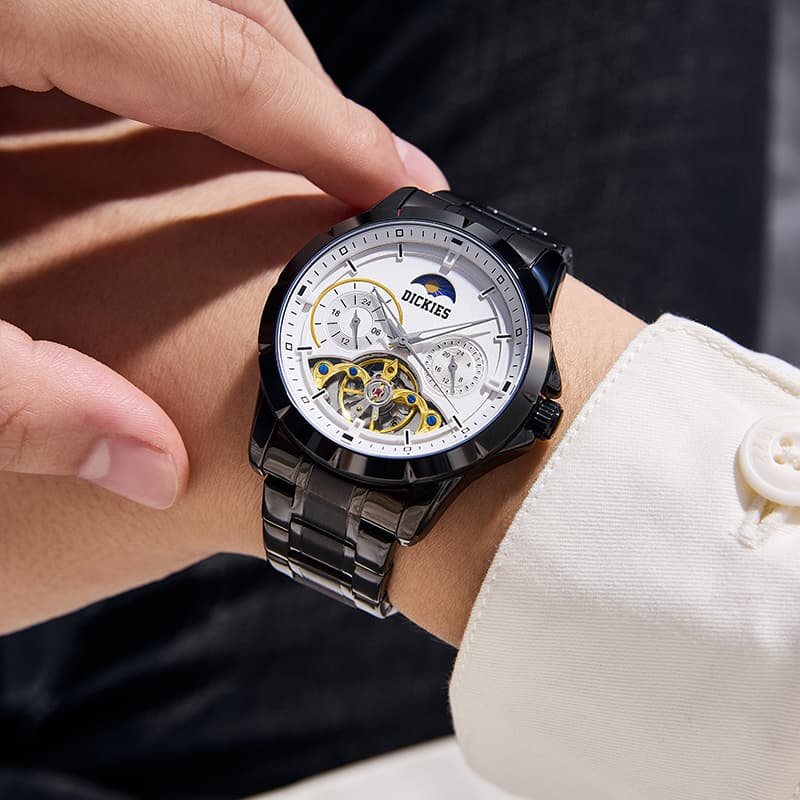 Механические часы Dickies DK Watch Mechanical Steel Strap White Dial - изображение 4