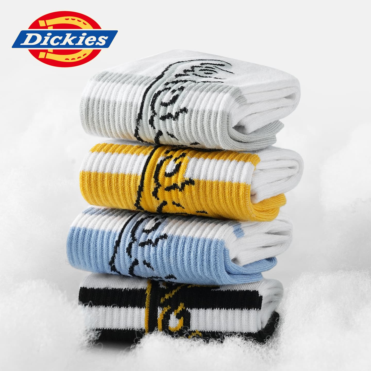 Носки Dickies Носки Crew Унисекс 3 Пачки Подарочный Набор Сумка Цветной Комплект - изображение 2