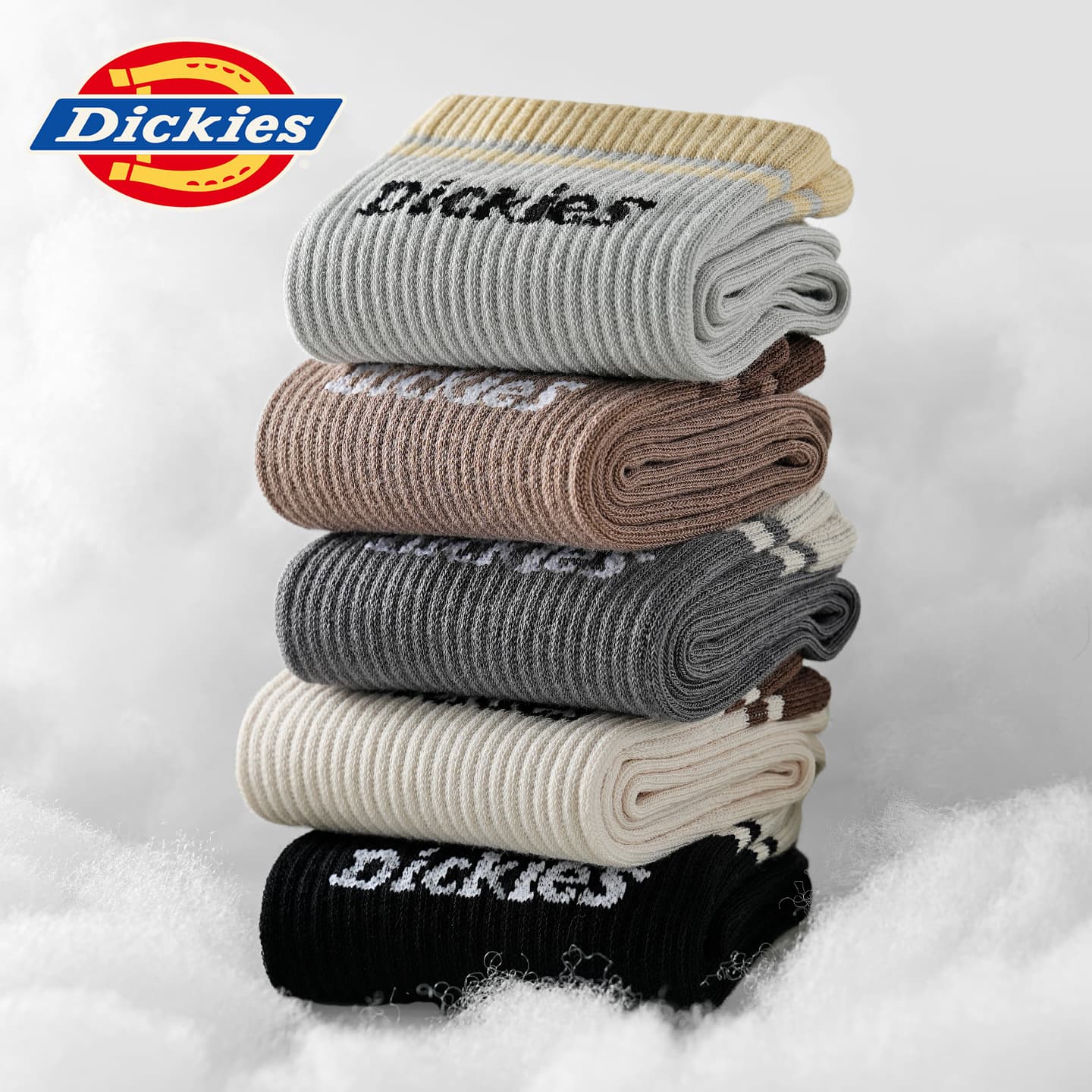 Носки Dickies Носки Crew Унисекс 3 Пачки Подарочный Набор Сумка Цветной Комплект - изображение 2