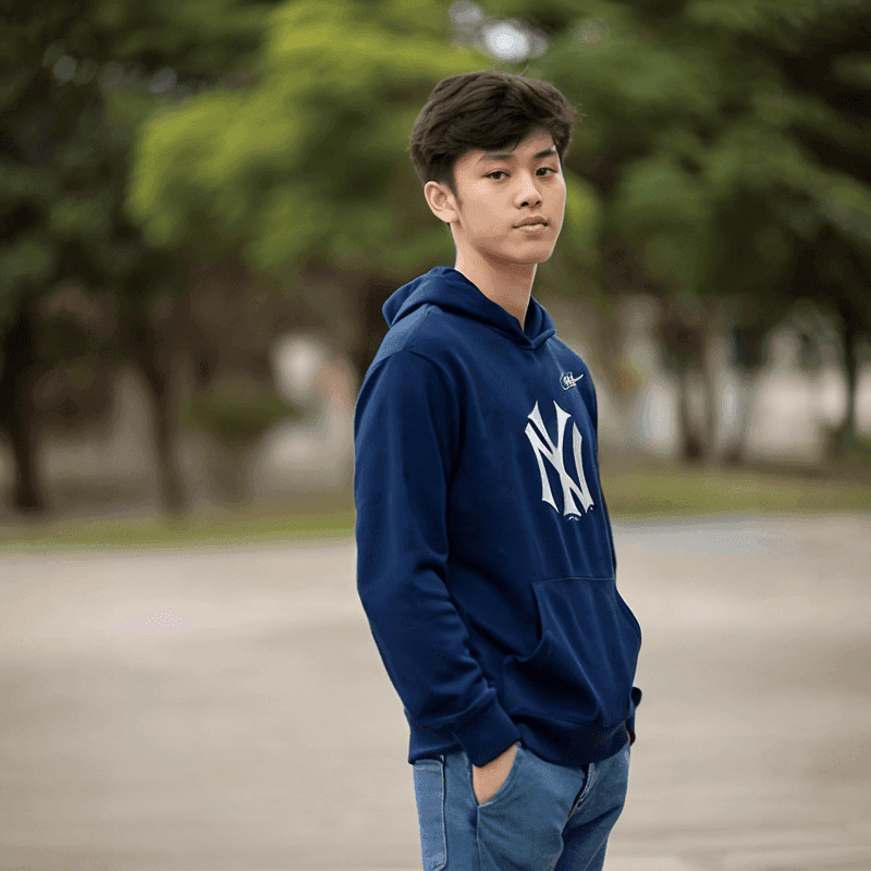 Nike x MLB Kids Hoodie Blue - изображение 4