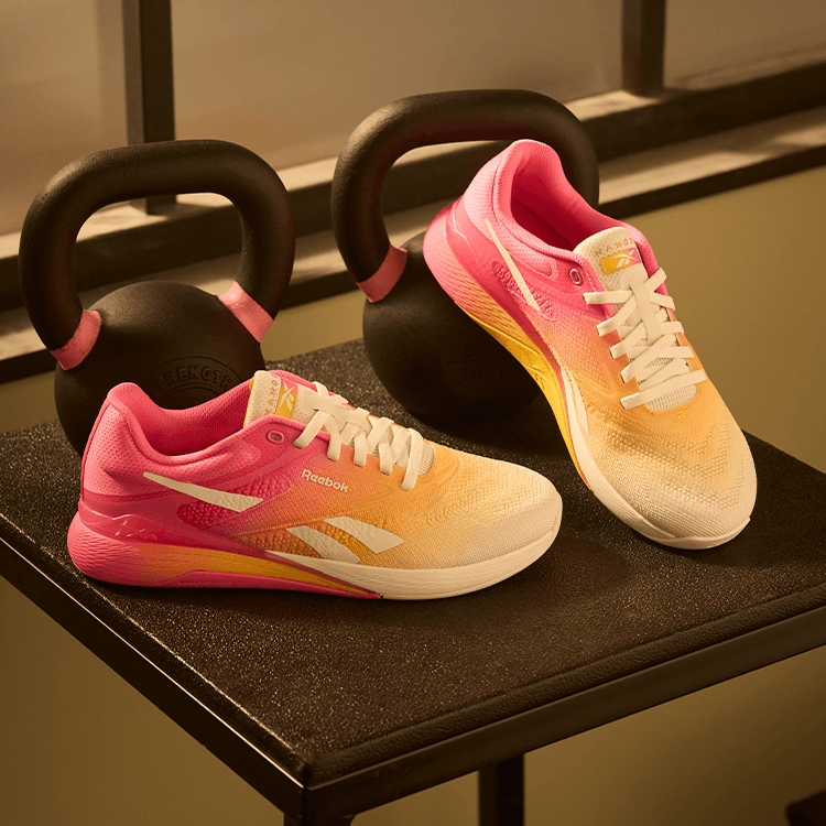 Кроссовки для спортзала REEBOK Nano X5 Износостойкие Дышащие Низкие Кроссовки для тренировок Женские Белый Желтый Красный - изображение 6