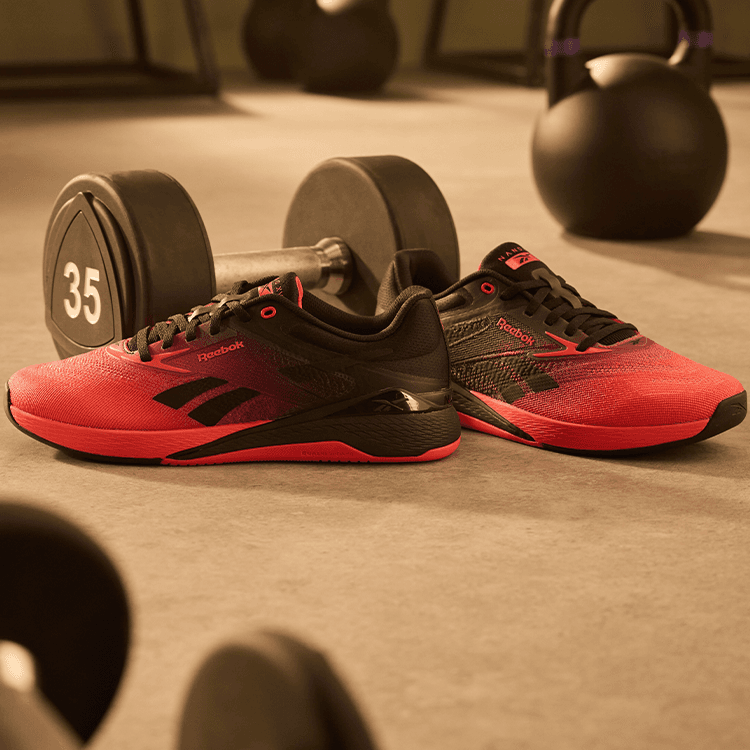 Кроссовки для бега REEBOK Nano X5 Износостойкие Низкие Беговые Кроссовки Унисекс Черные Красные - изображение 6