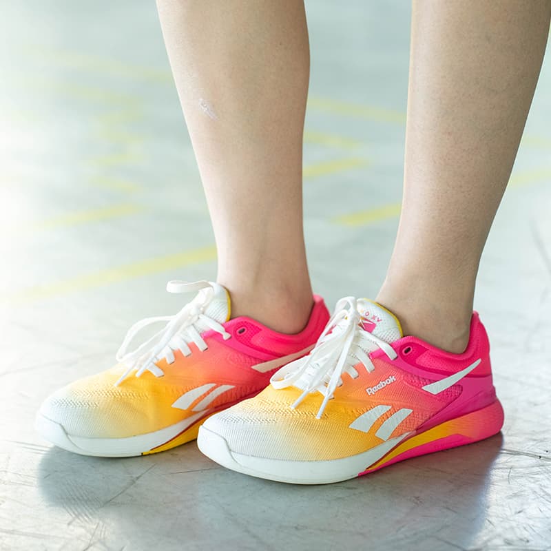 Кроссовки для спортзала REEBOK Nano X5 Износостойкие Дышащие Низкие Кроссовки для тренировок Женские Белый Желтый Красный - изображение 8