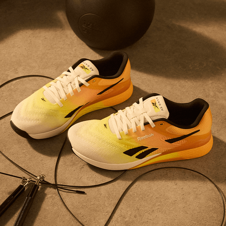 Кроссовки для спортзала REEBOK Nano X5 Low Топ Тренировочные кроссовки Унисекс Белый желтый - изображение 7