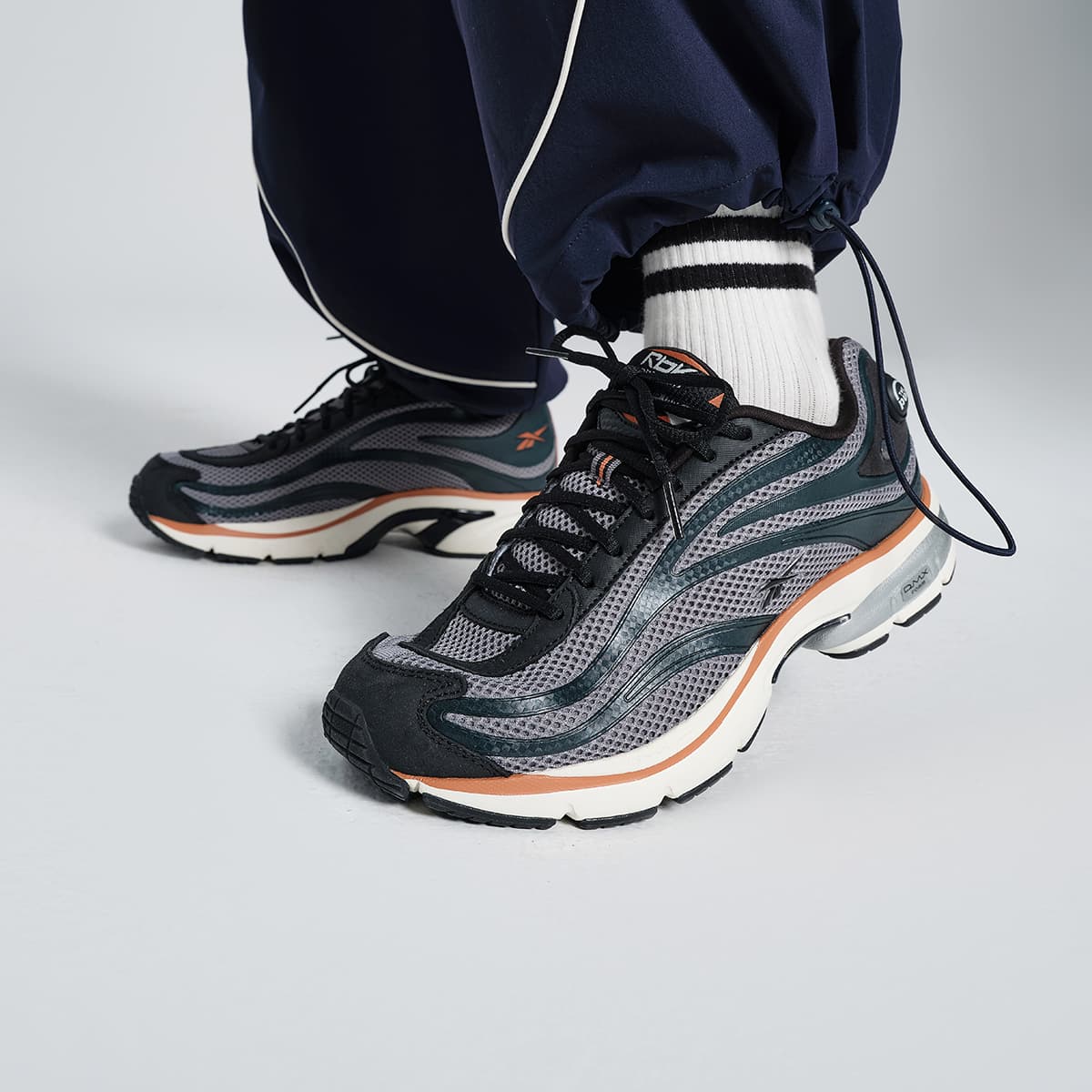 Кроссовки для бега REEBOK Rbk Premier Устойчивый к истиранию Дышащие Низкие Повседневные Беговые Кроссовки Унисекс Черный Серый - изображение 6