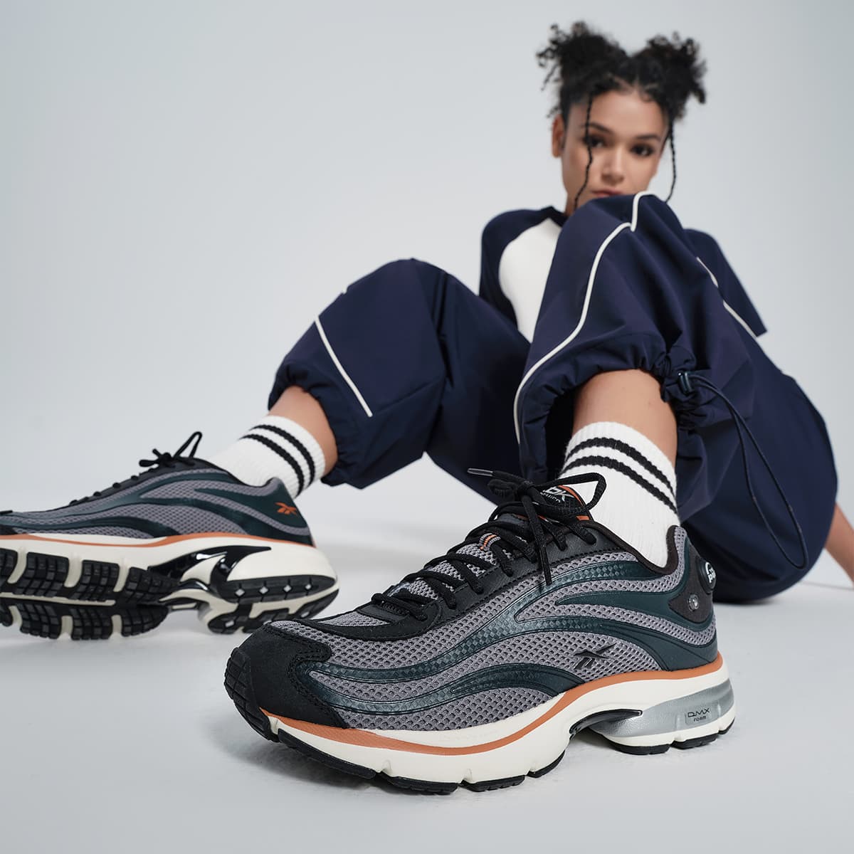 Кроссовки для бега REEBOK Rbk Premier Устойчивый к истиранию Дышащие Низкие Повседневные Беговые Кроссовки Унисекс Черный Серый - изображение 8