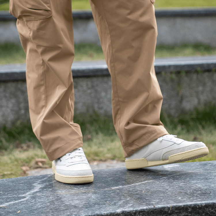 Кроссовки Reebok CLUB C 85 Устойчивая к истиранию Легкая Износостойкая и Низкий Верх Скейтборд Обувь Унисекс Экрю - изображение 7