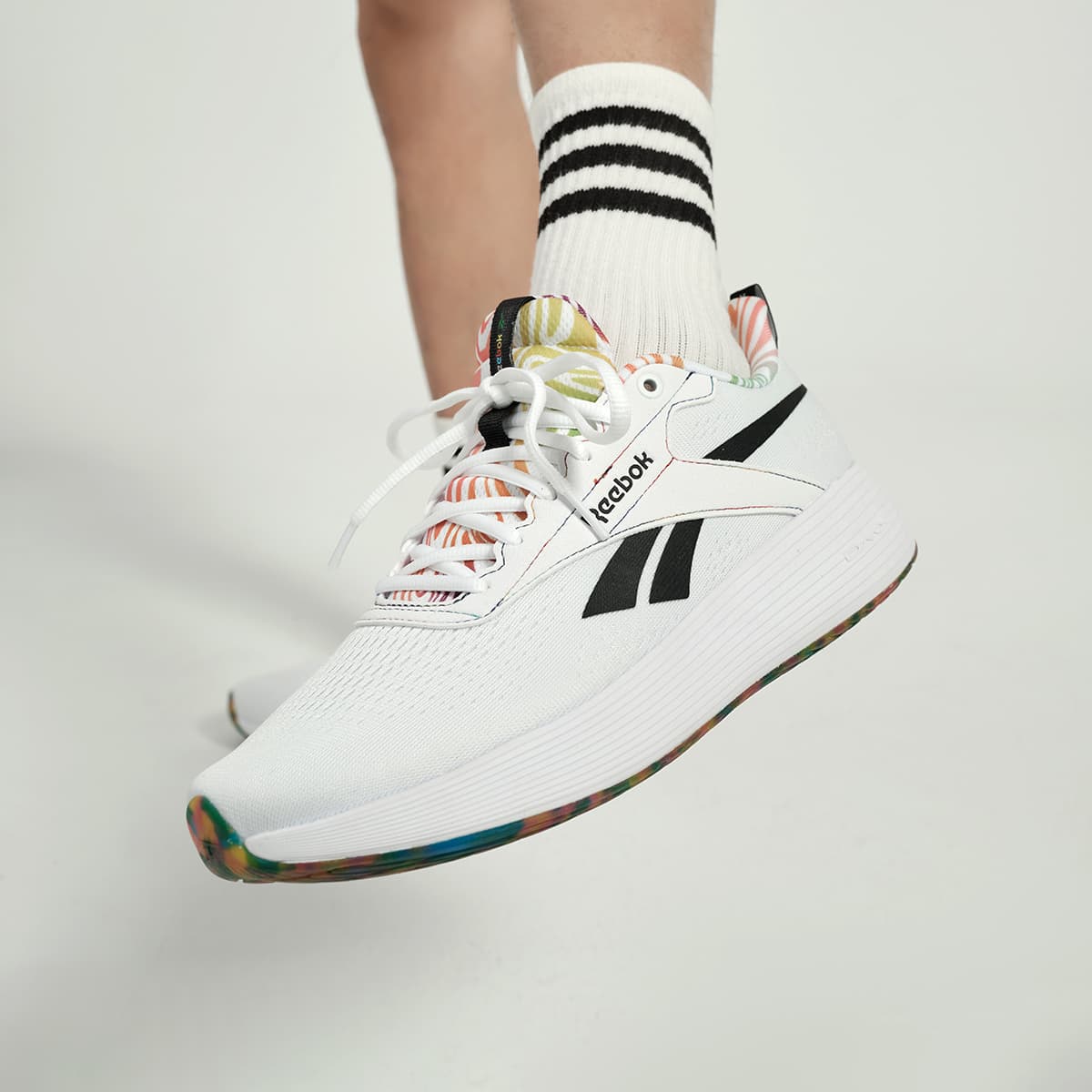 Кроссовки Reebok DMX Comfort Устойчивый к истиранию Низкий топ Повседневная обувь Унисекс Белый Черный - изображение 3