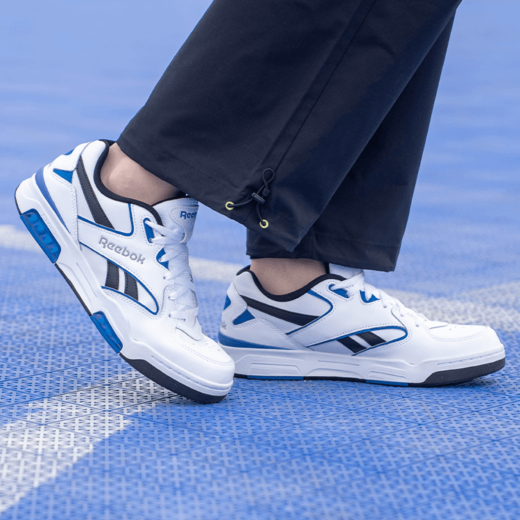 Ретро баскетбольные кроссовки Reebok BB 4500 DMX Устойчивые к истиранию Низкие Баскетбольные Кроссовки Унисекс Синие Белые - изображение 8