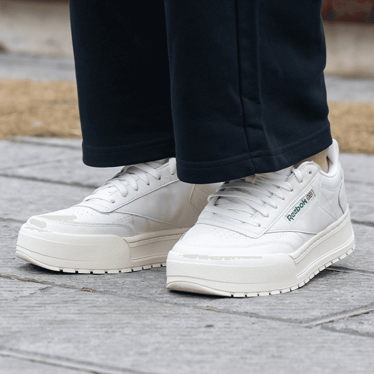 Кроссовки Reebok CLUB C MEGACOURT Устойчивый к истиранию Увеличение высоты Низкий Топ - изображение 7