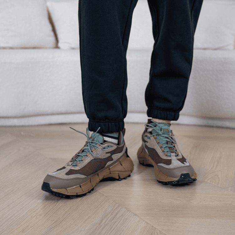Кроссовки для бега Reebok ZIG KINETICA 2,5 EDGE Низкие Беговые Кроссовки Унисекс Коричневые - изображение 6