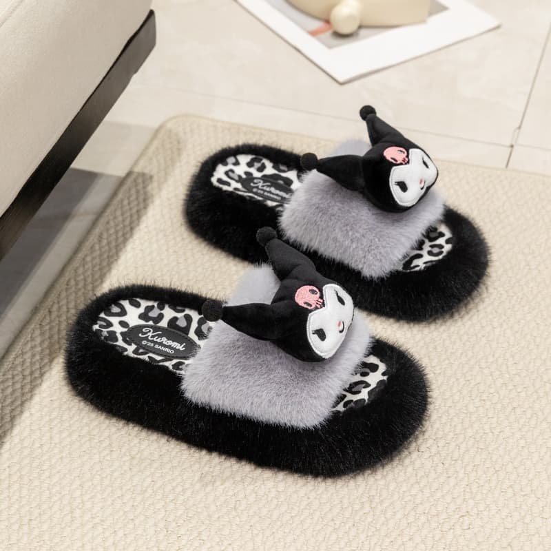 Санрио Kuromi Collection Дом Хлопковое волокно Тапочки - изображение 4