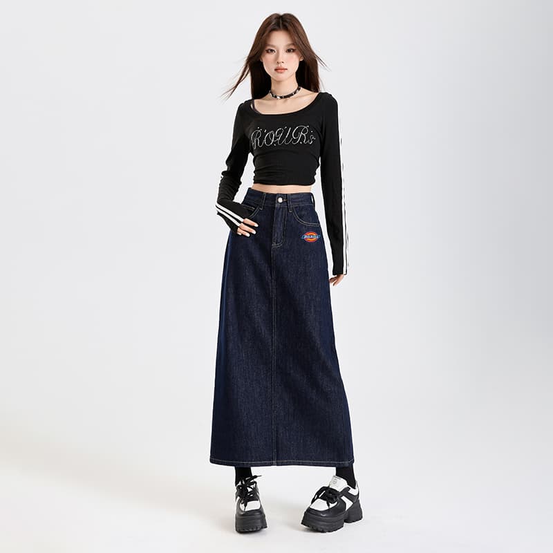 dickies Женские Длинные джинсовые юбки - изображение 3