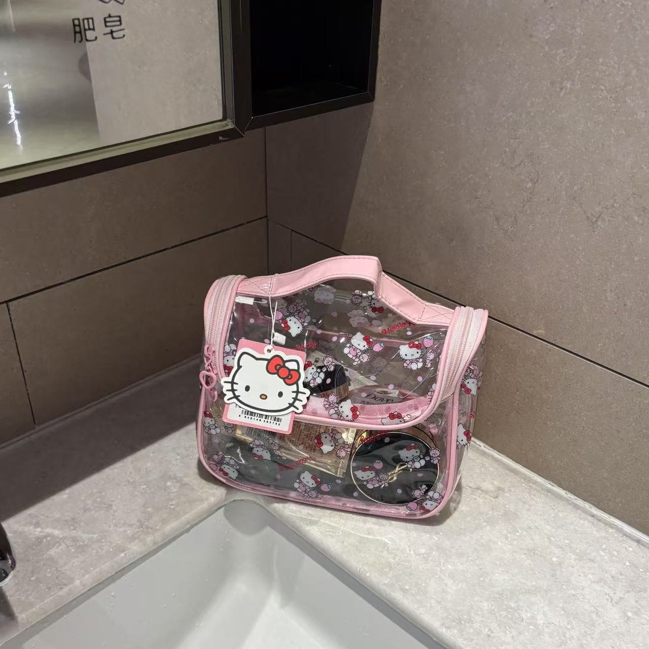 Sanrio Hello Kitty PVC Путешественный мешок для хранения женский розовый - изображение 2