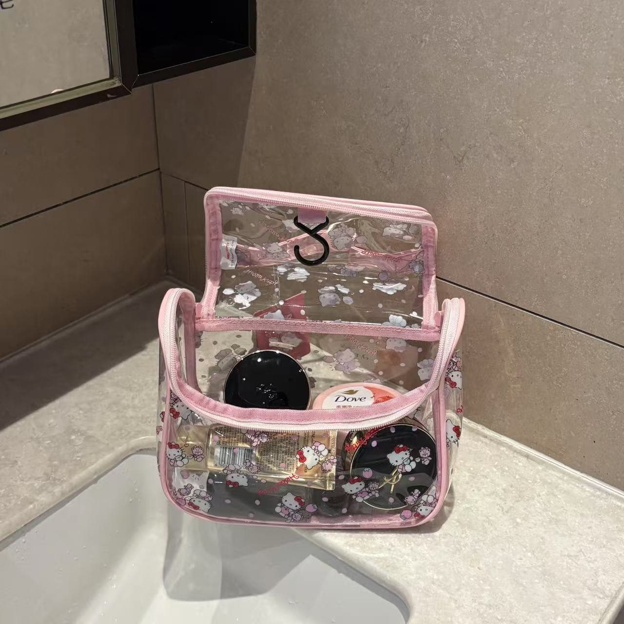 Sanrio Hello Kitty PVC Путешественный мешок для хранения женский розовый - изображение 5