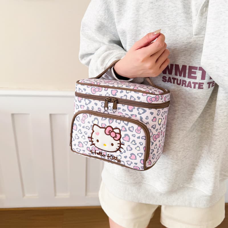 Санрио Полиэфирное волокно Makeup Bag Унисекс Леопардовый принт - изображение 3