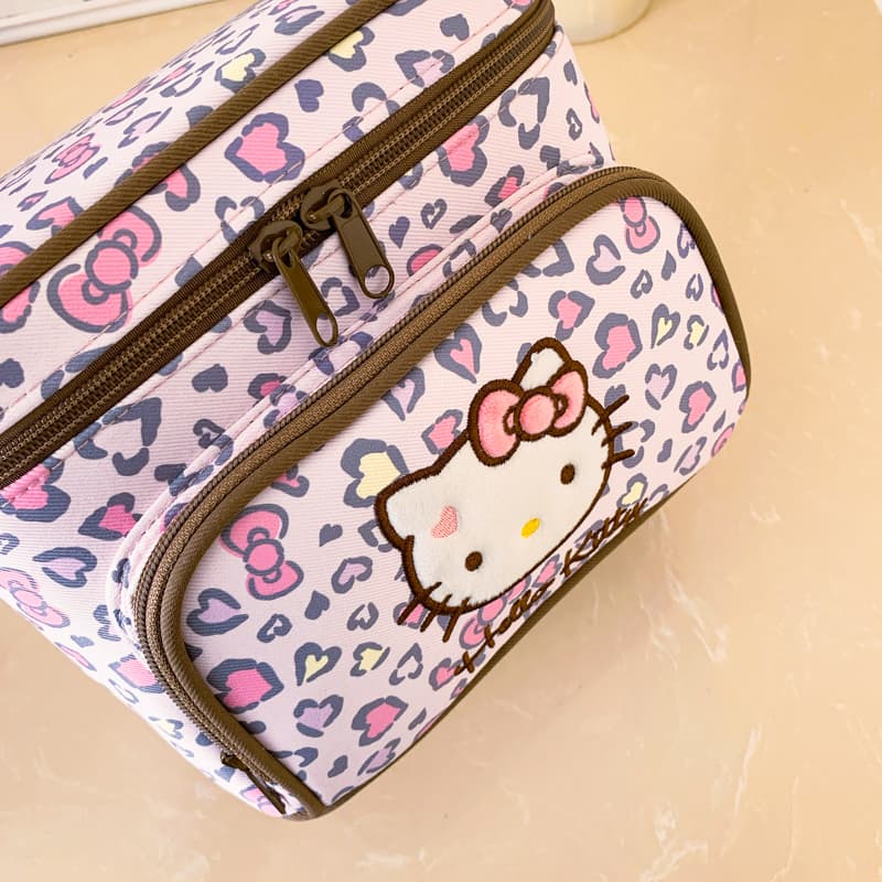 Санрио Полиэфирное волокно Makeup Bag Унисекс Леопардовый принт - изображение 4