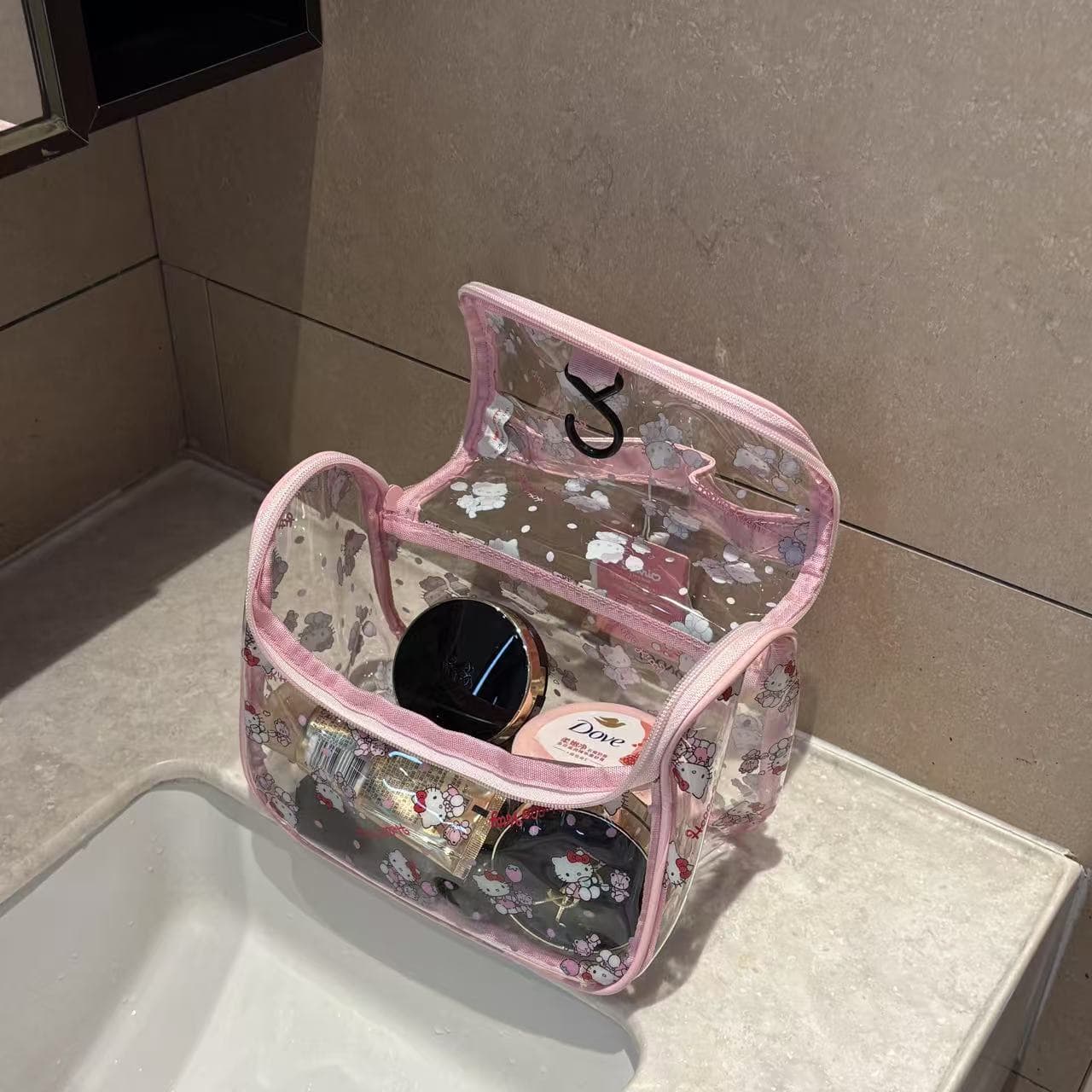 Sanrio Hello Kitty PVC Путешественный мешок для хранения женский розовый - изображение 6