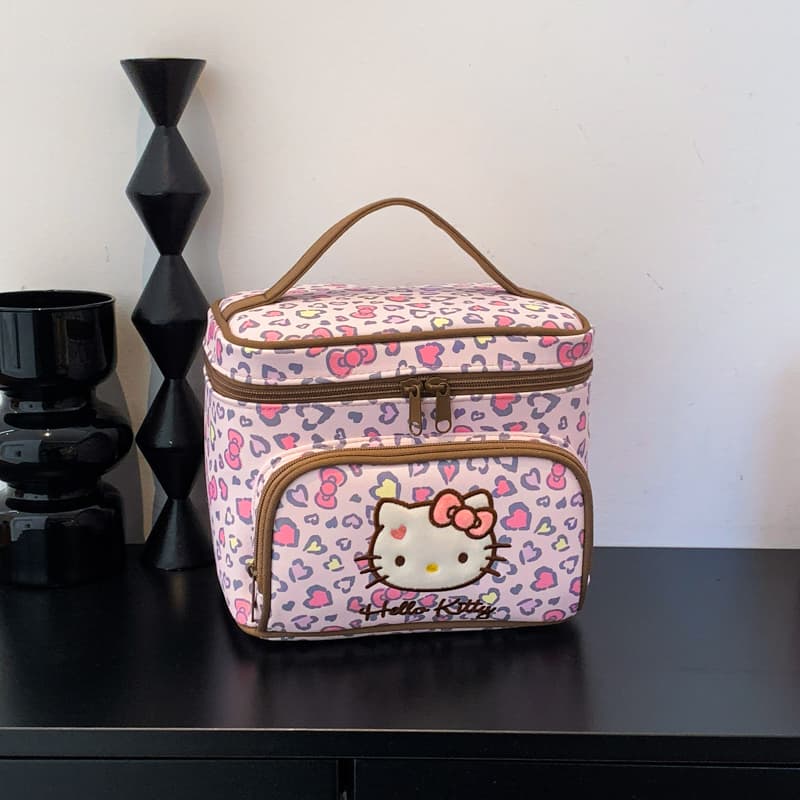 Санрио Полиэфирное волокно Makeup Bag Унисекс Леопардовый принт - изображение 2