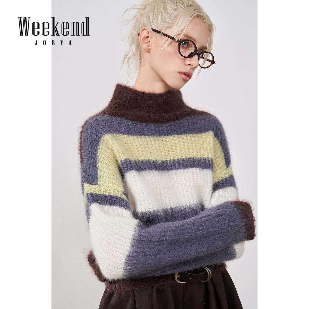 Кофта JORYAweekend Многоцветные полосы Женский трикотаж - изображение 3