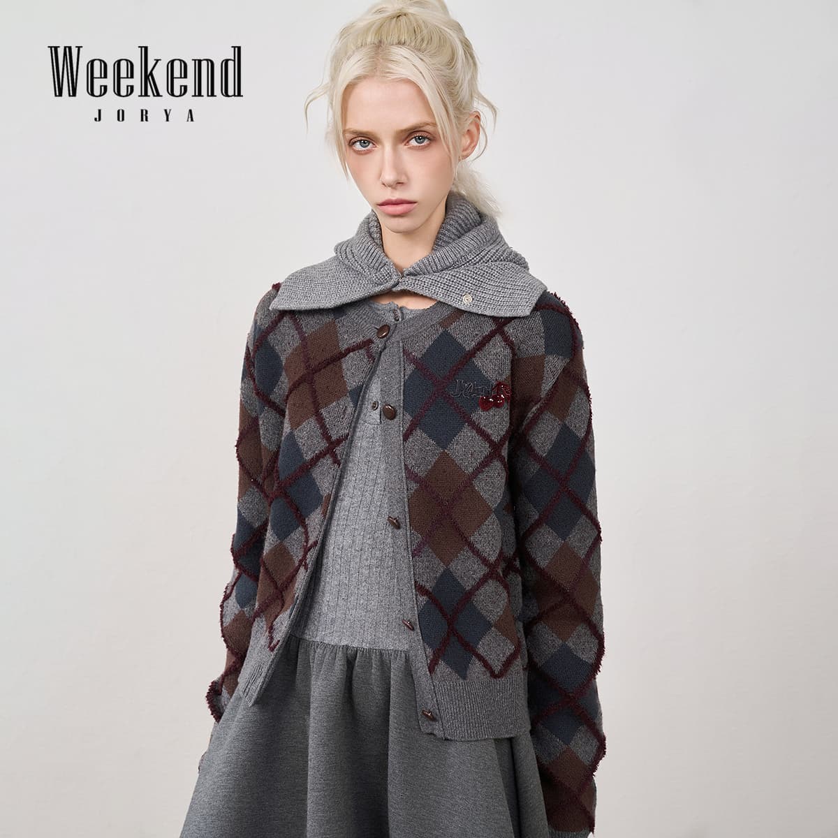 Кофта JORYAweekend Красный Синий Женская Трикотажная Одежда - изображение 3