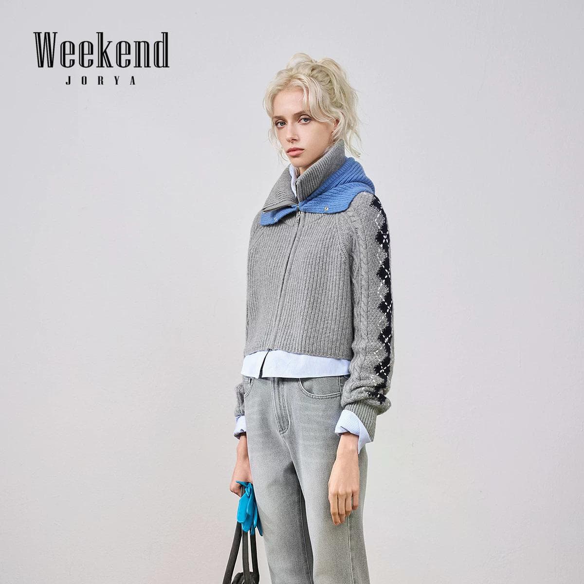 JORYAweekend Серый Женский Короткий Топ - изображение 4