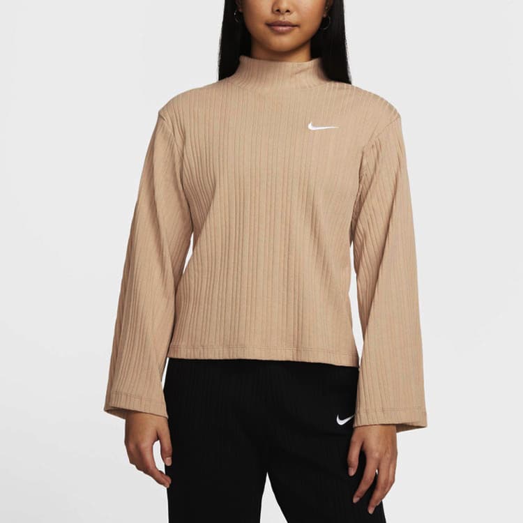 Кофта Nike Sportswear Rib Knit Turtleneck Long Sleeve Tee - изображение 3