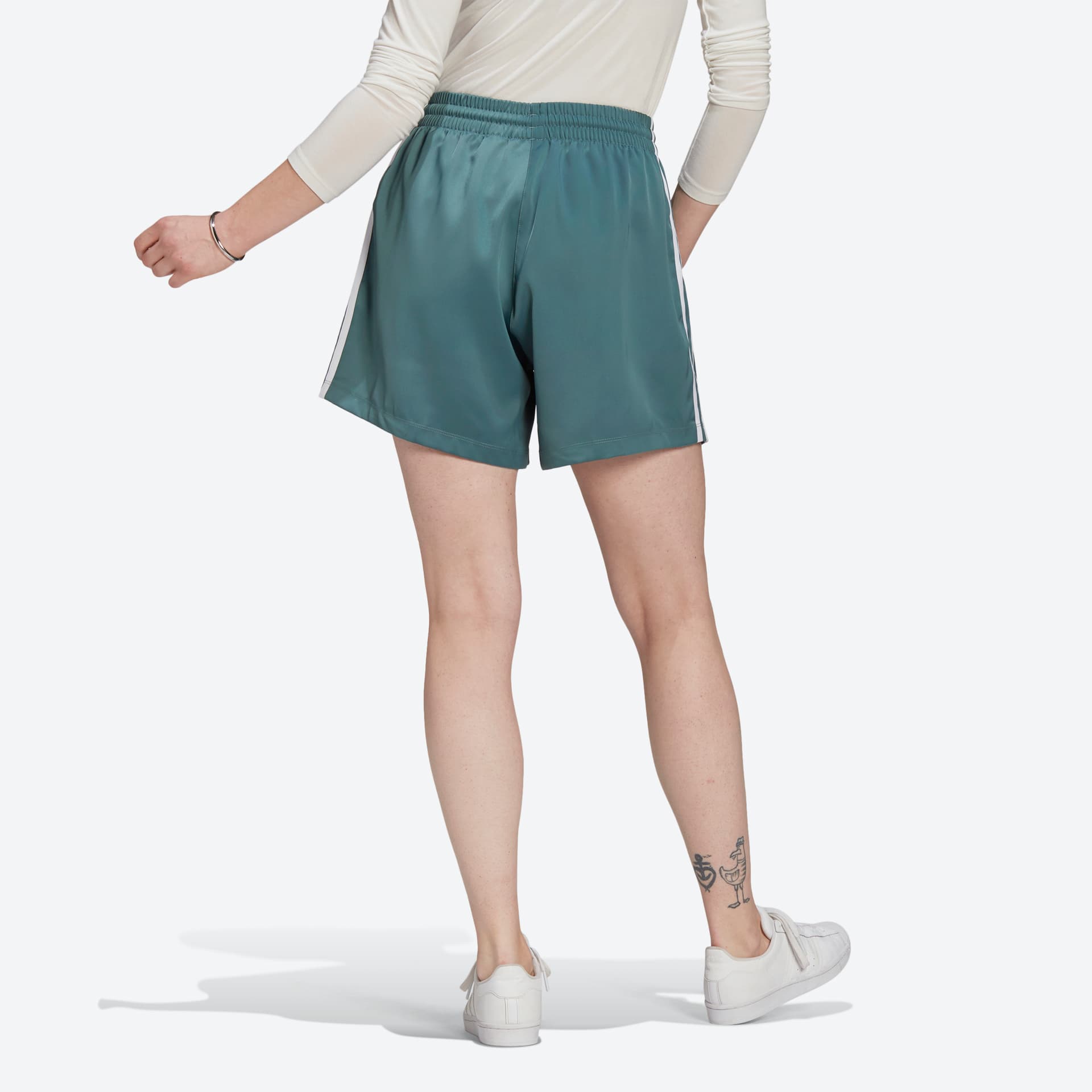 Шорты adidas Originals Satin Shorts Green - изображение 5