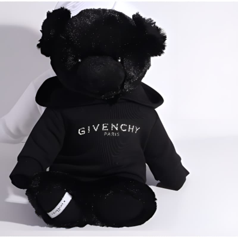 Мягкая игрушка Givenchy Classic Logo Teddy Bear Black White Plush Toy - изображение 2