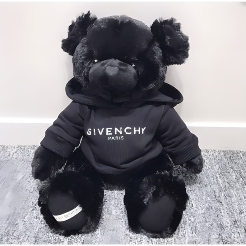 Мягкая игрушка Givenchy Classic Logo Teddy Bear Black White Plush Toy - изображение 3