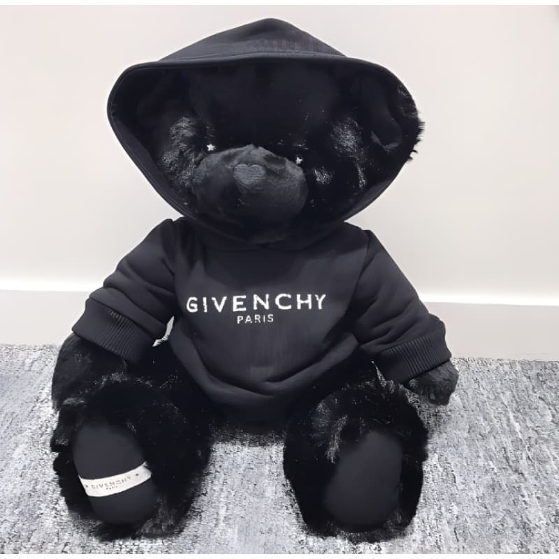 Мягкая игрушка Givenchy Classic Logo Teddy Bear Black White Plush Toy - изображение 4