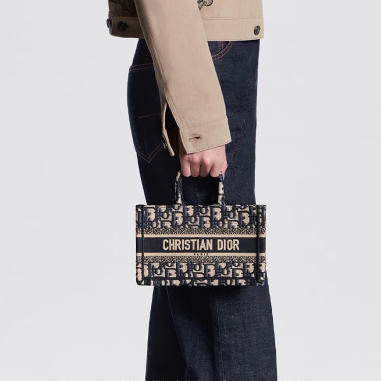 Сумка Dior Book Tote Mini Blue Beige — фото 8