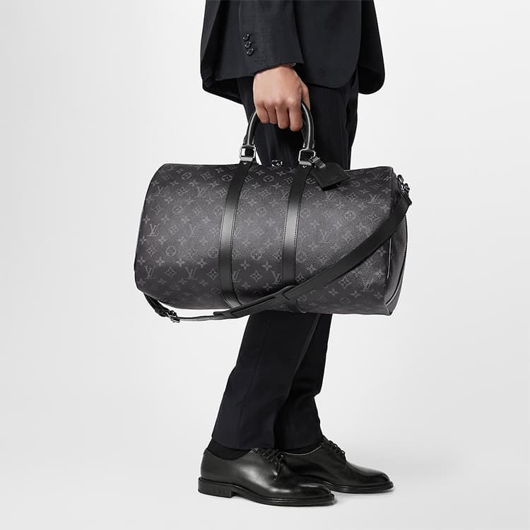 Louis Vuitton Keepall 45 Black Grey - изображение 7