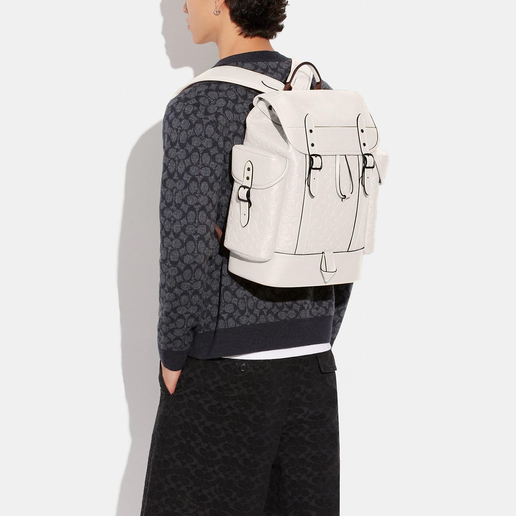 Рюкзак COACH Hitch 31 Backpack White - изображение 5
