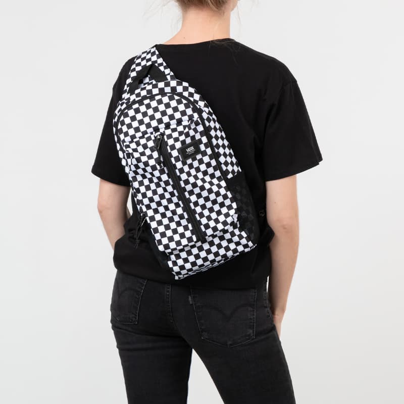Нагрудная сумка Vans Warp Checkerboard Backpack - изображение 5