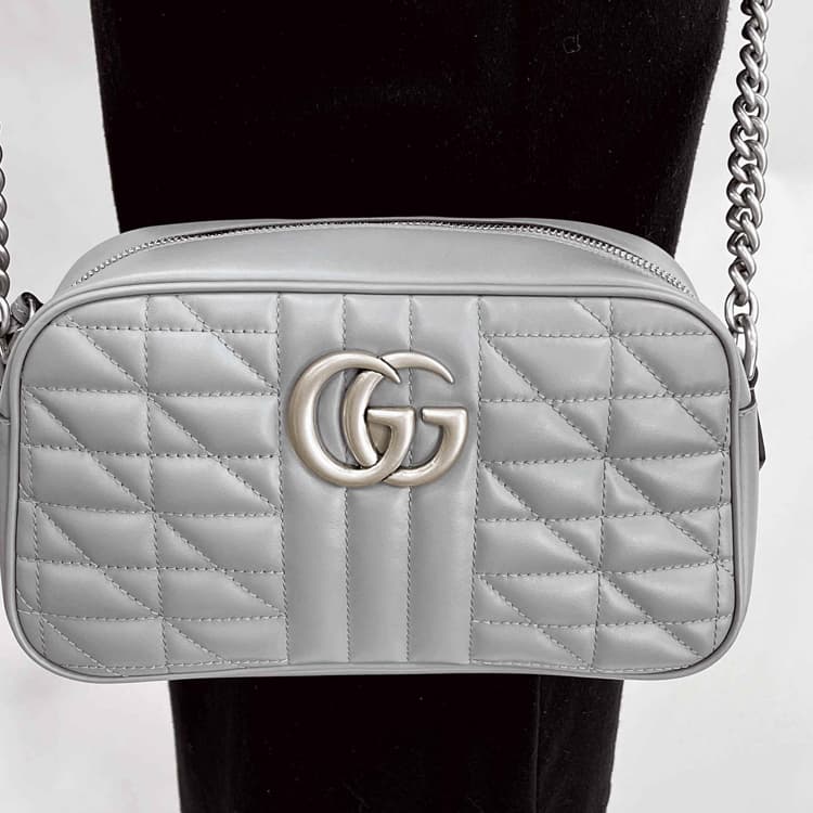 Сумка через плечо Gucci GG Marmont Camera Bag Grey - изображение 6