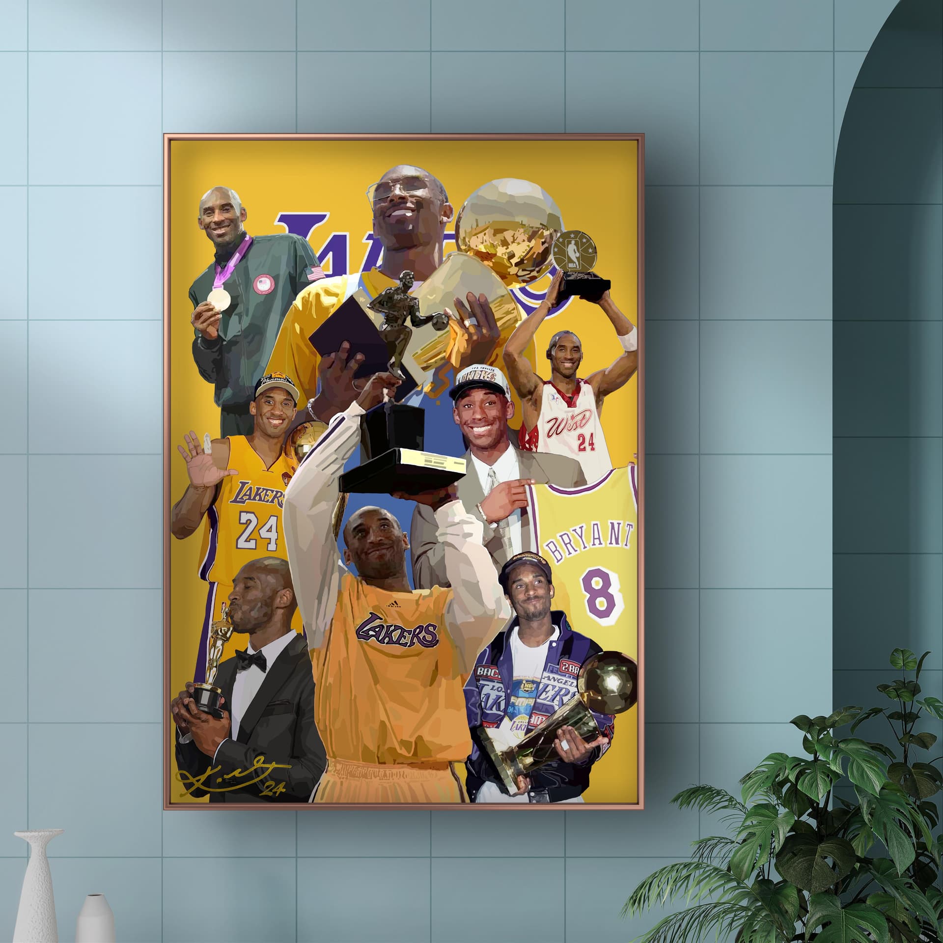 Постер Kobe Bryant the king of Los Angeles Lakers( Hahnemhle - изображение 3