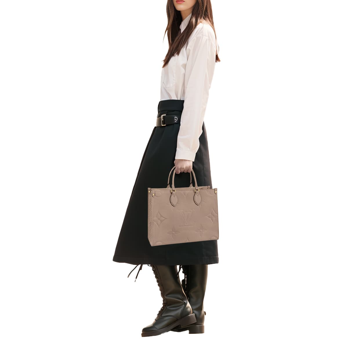 Сумка Louis Vuitton Onthego Medium Elephant Grey - изображение 6