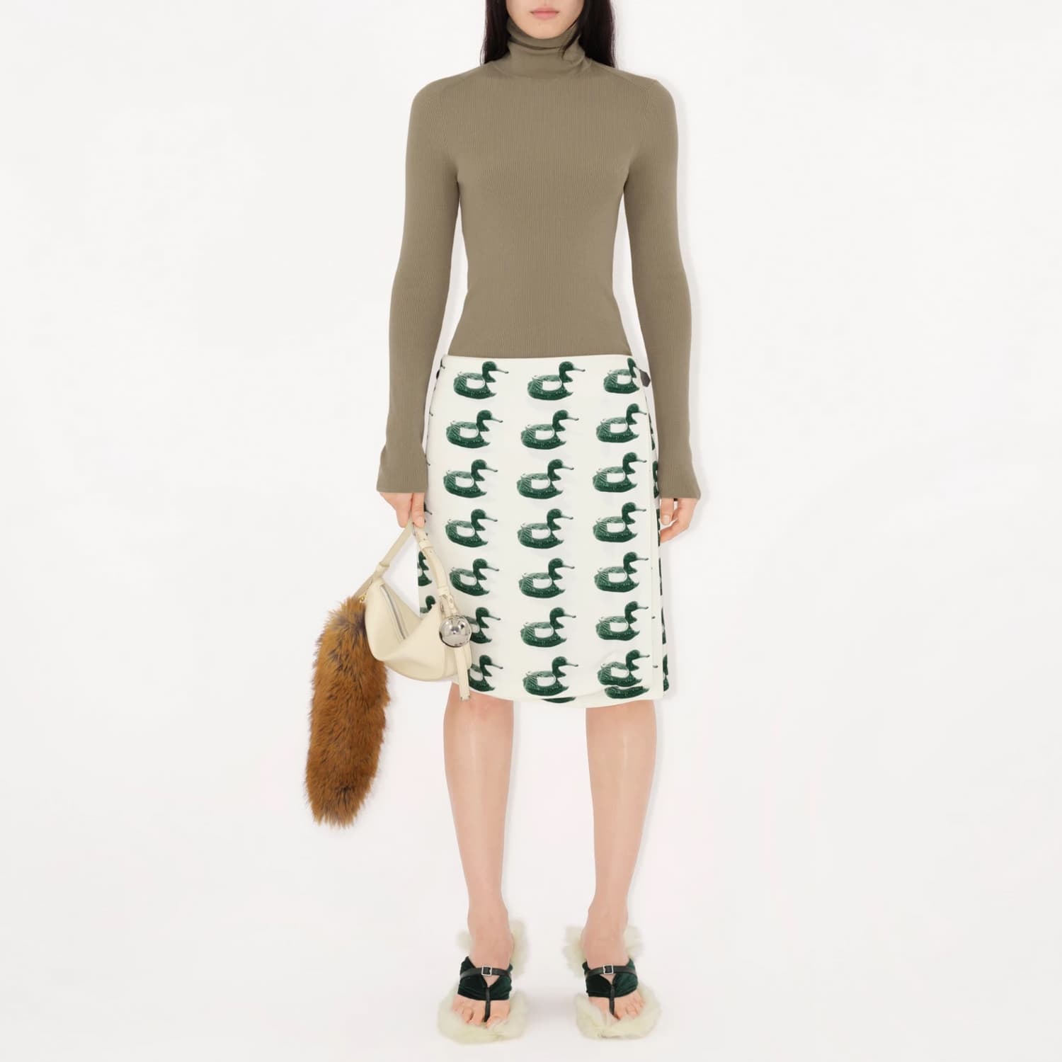 Сумка через плечо Burberry Mini Pearl White - изображение 6