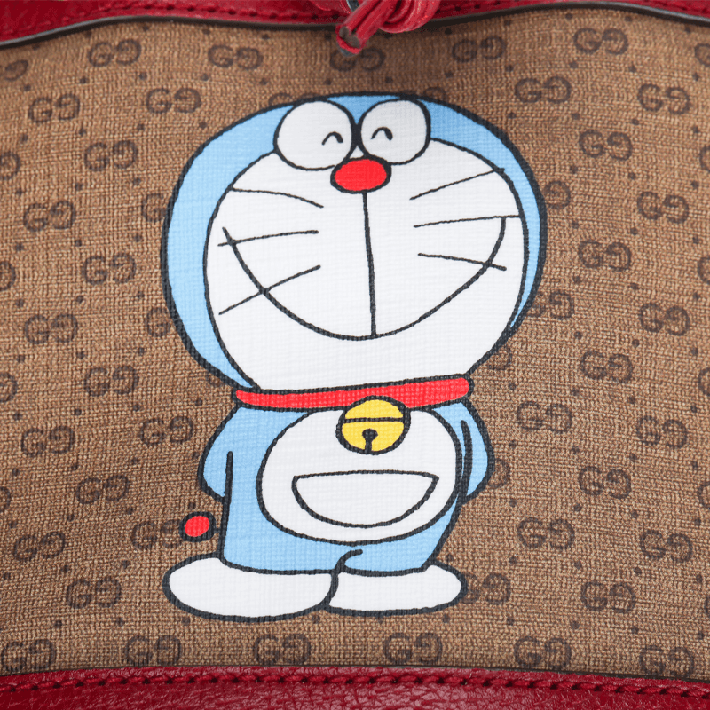 Мини-сумка Gucci x Doraemon Bucket Bag Red - изображение 5