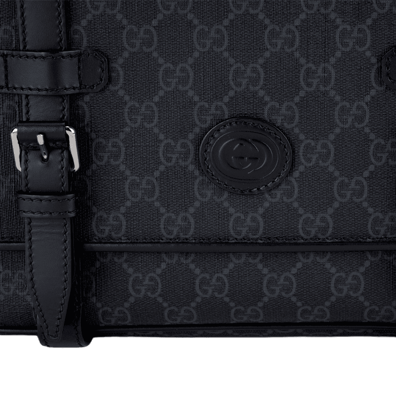 Сумка через плечо Gucci Leather Messenger Bag - изображение 5